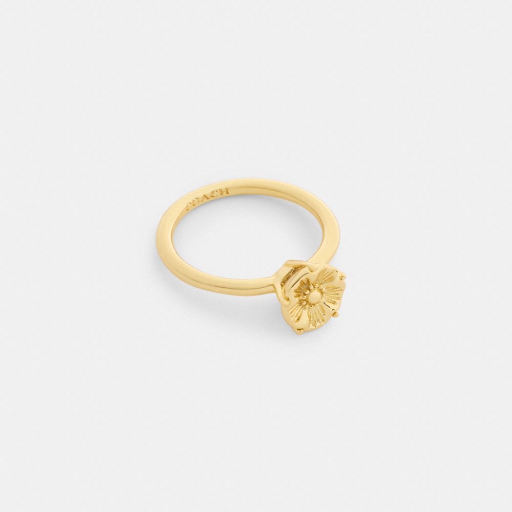 Tea Rose Solitaire Ring