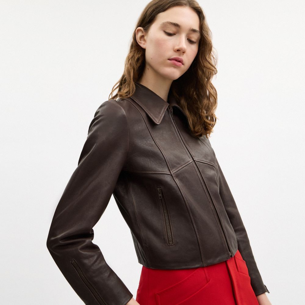 Shrunken Leather Jacket | COACH®