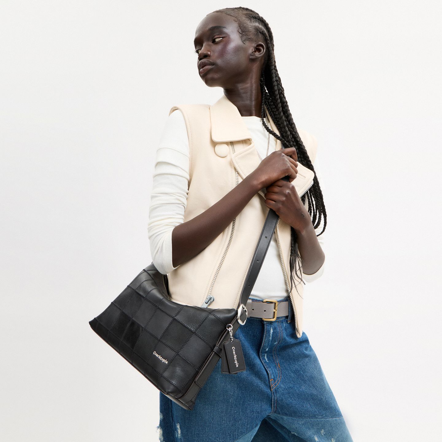 Сумка Coach Alter/Ego Slouchy Shoulder, цвет: Чёрный — фото 5