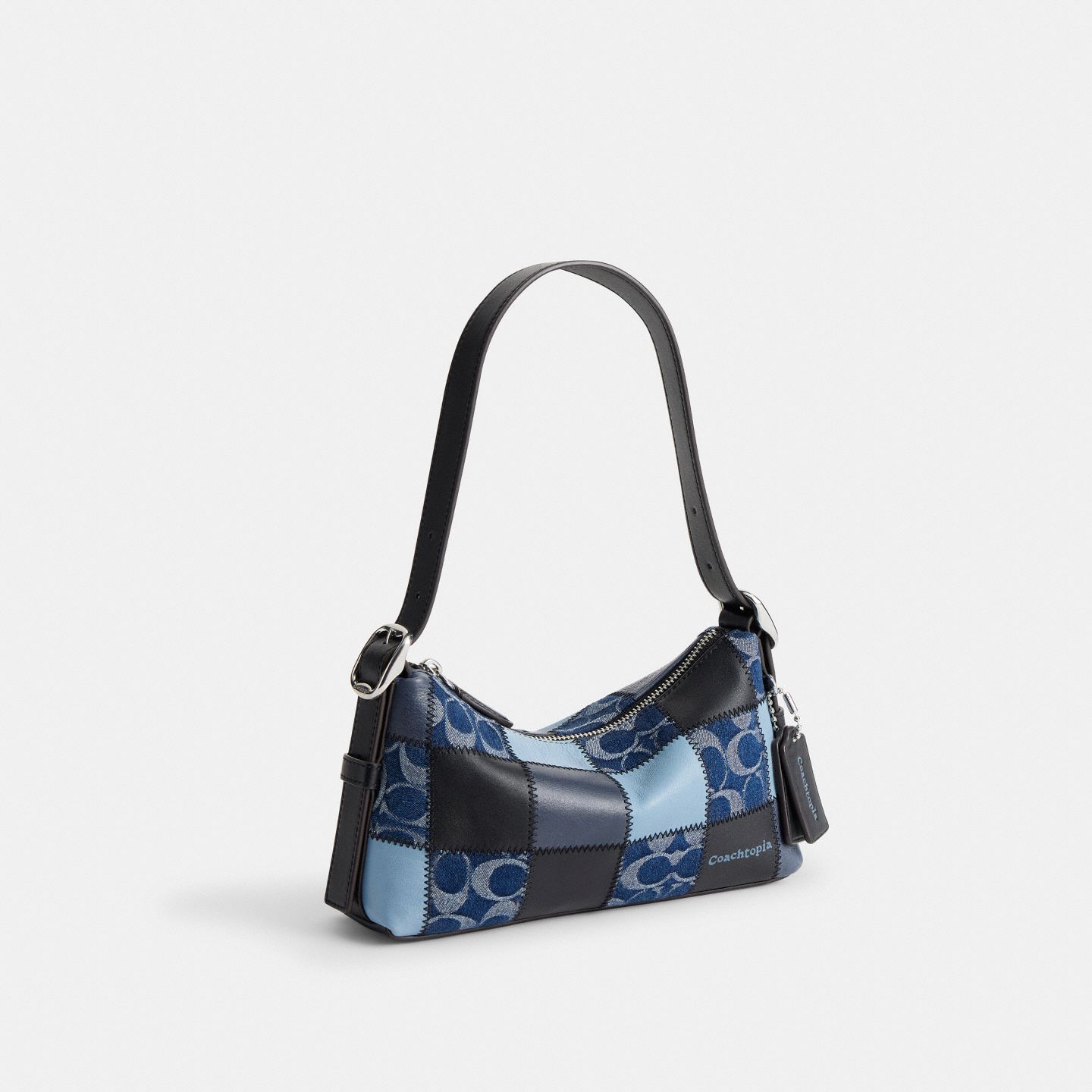 Женская сумка Coach Alter/Ego Small Slouchy Shoulder, цвет: Индиго / Чёрный — фото 2