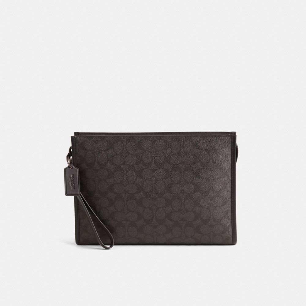 COACH®,Restored Charter Pouch,,Front View