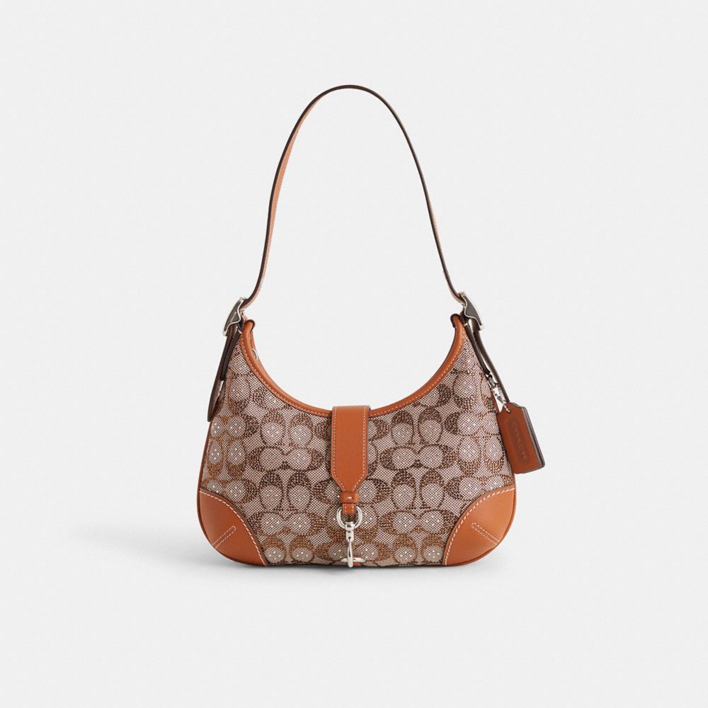 Restored Hamptons Hobo Bag In Crystal Signature Jacquard | Bags