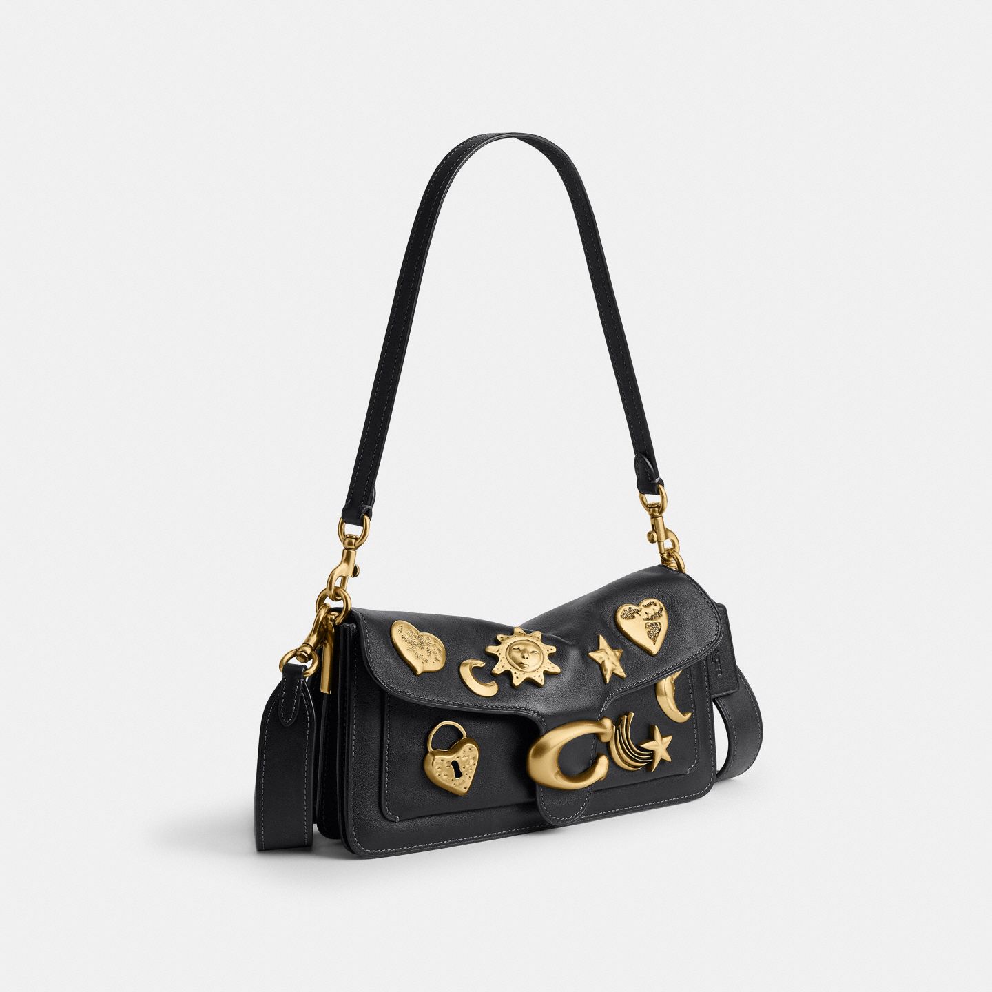 Женская сумка Coach Tabby Shoulder Bag 26, Inspired by Shan Yichun, цвет: Латунный / Чёрный — фото 2
