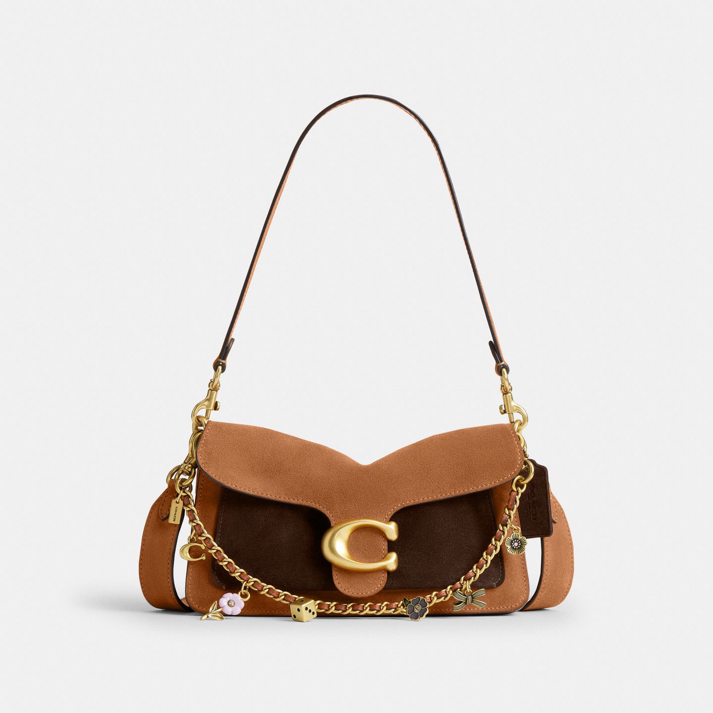 Женская сумка Coach Tabby Shoulder Bag 26, Inspired by Lilas, цвет: Латунный / Карамельный разноцветный — фото 1