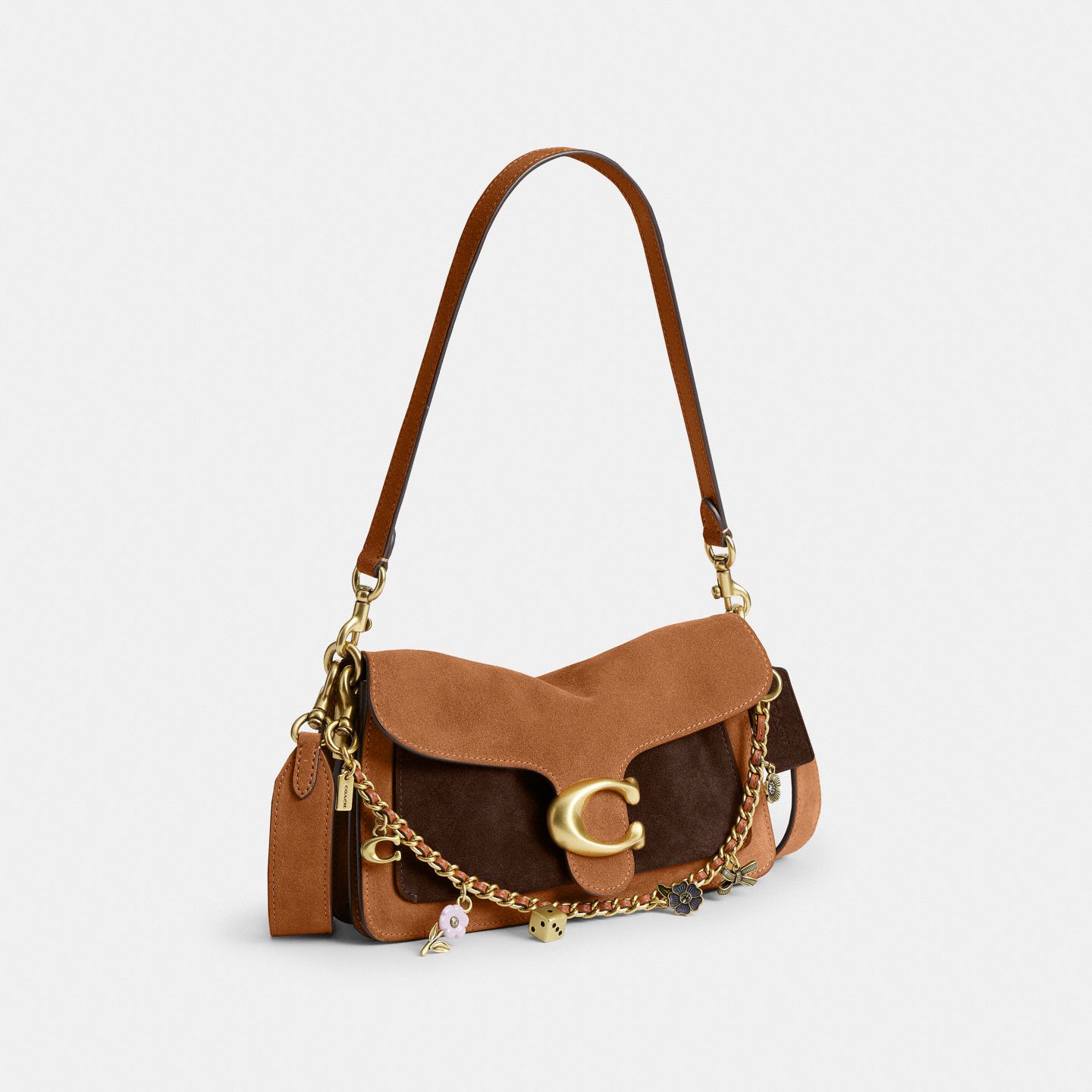 Женская сумка Coach Tabby Shoulder Bag 26, Inspired by Lilas, цвет: Латунный / Карамельный разноцветный — фото 2