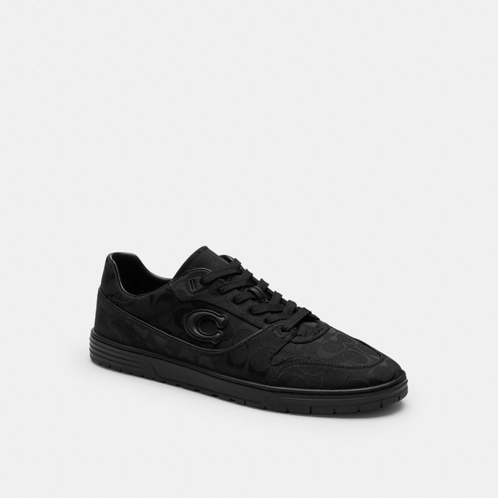 COACH®,Soft Soho Sneaker In Signature Sateen Jacquard,,Front View