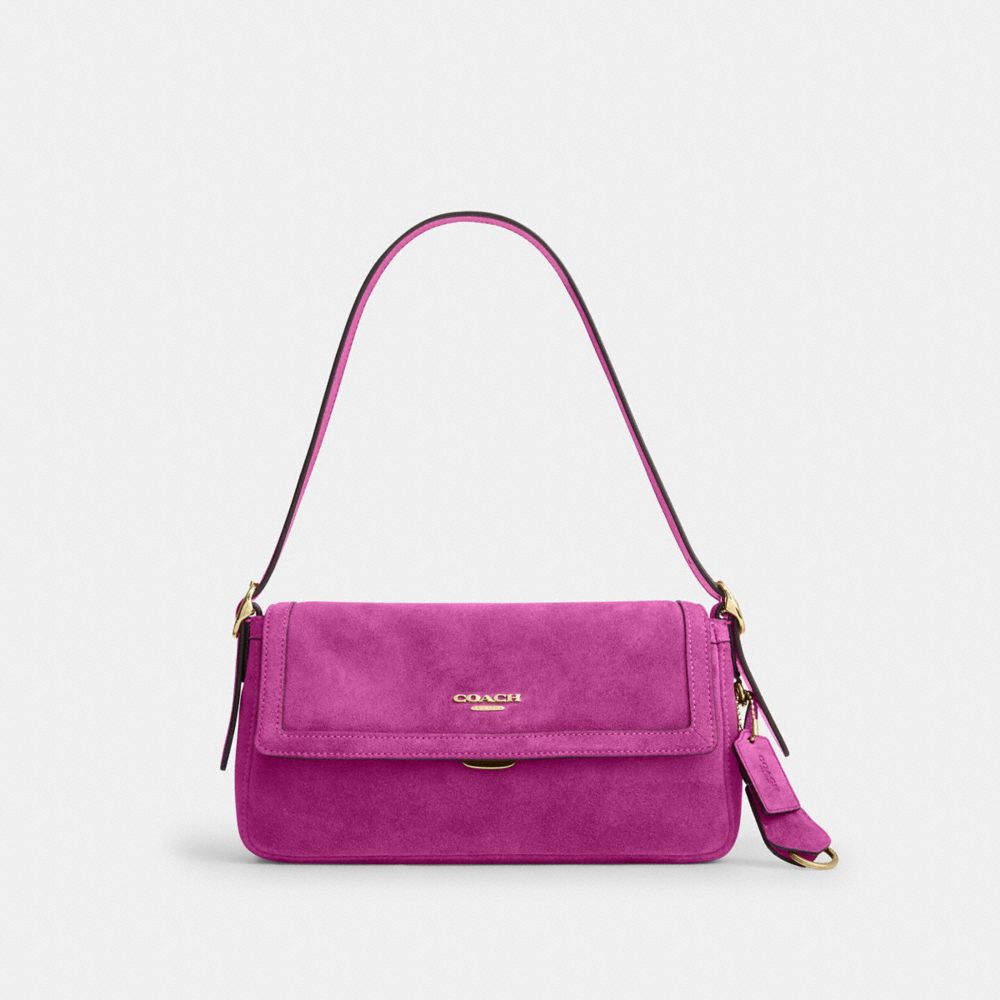 COACH®,Etta Small Flap Shoulder Bag,,Front View