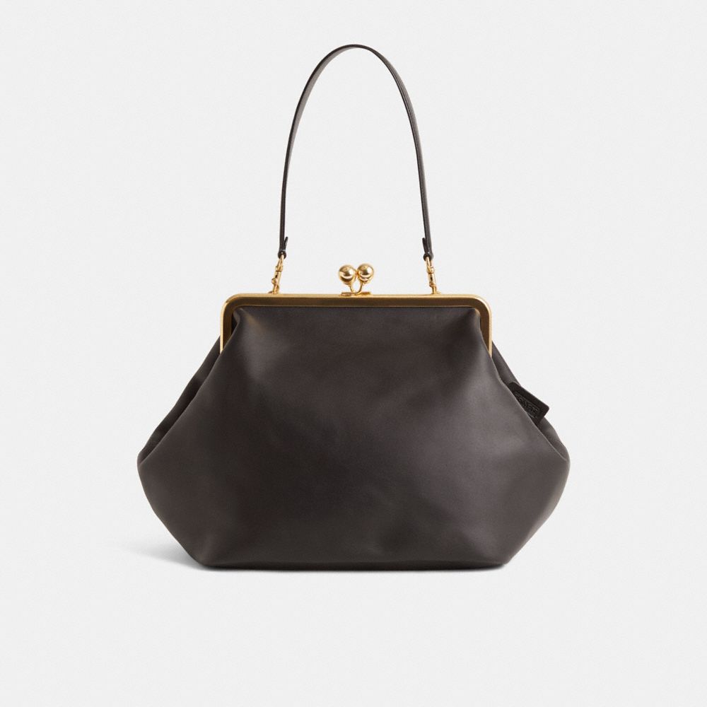 COACH®,Restored Large Kisslock Frame Bag,,Front View