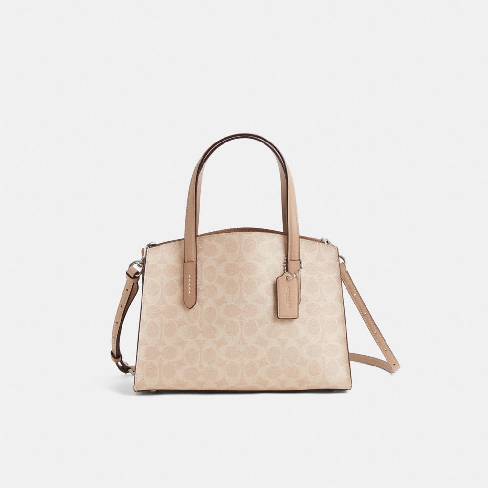 COACH®,Restored Charlie Carryall 28 In Signature Canvas,,Front View