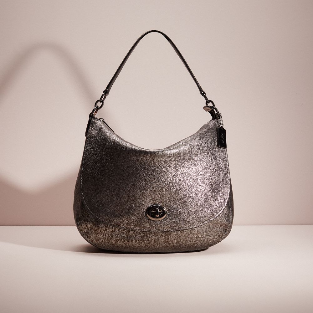 Coach turnlock leather hobo sale