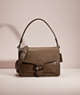 COACH®,RESTORED TABBY SHOULDER BAG,Polished Pebble Leather,Pewter/Moss,Front View
