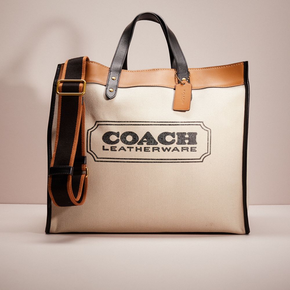 Restored Field Tote 40 With Coach Badge