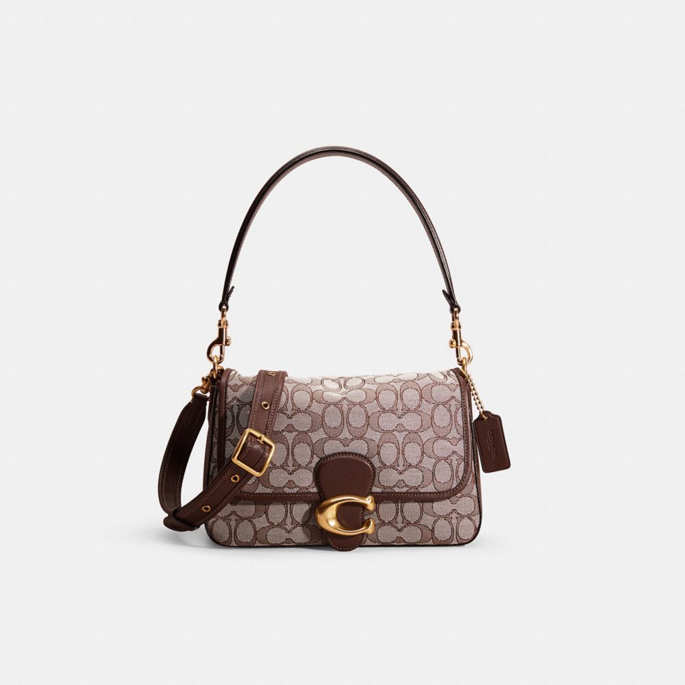 Soft Tabby Shoulder Bag In Micro Signature Jacquard @Coach #coachretai