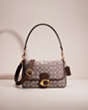 COACH®,RESTORED SOFT TABBY SHOULDER BAG IN SIGNATURE JACQUARD,Signature Jacquard,Small,Brass/Oak Maple,Front View
