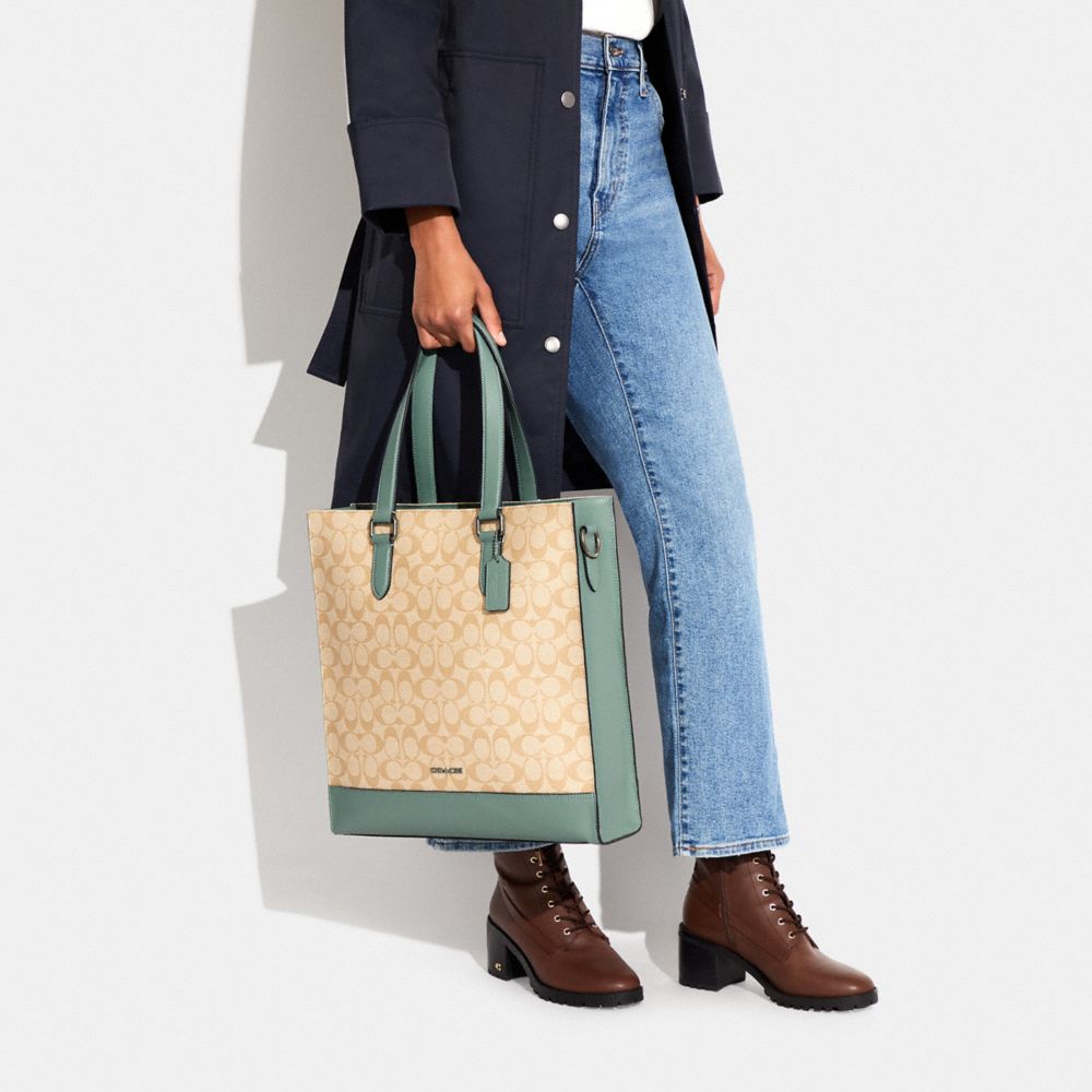 COACH®  Graham Structured Tote In Colorblock Signature Canvas