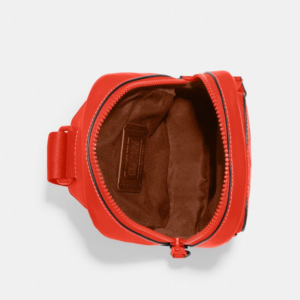 COACH®,Track Pack 14 In Signature Leather,,Inside View,Top View