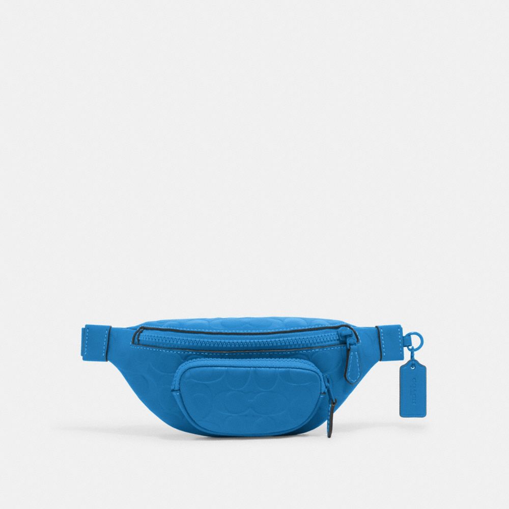 Leather crossbody bag Coach Blue in Leather - 19688927