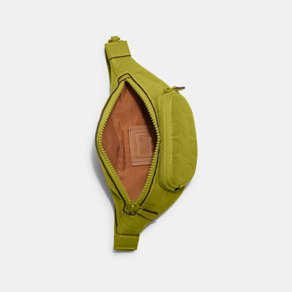 COACH®,Sprint Belt Bag 24 In Signature Leather,,Inside View,Top View