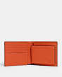 COACH®,3-IN-1 WALLET WITH COACH STAMP,Leather,Mini,Silver/Bright Orange,Inside View,Top View