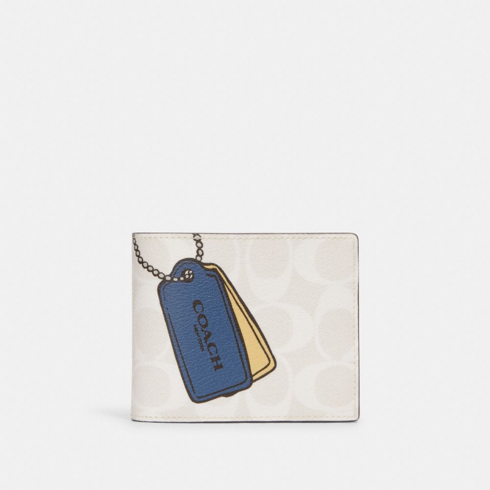 COACH®  Zip Card Case With Trompe L'oeil Print