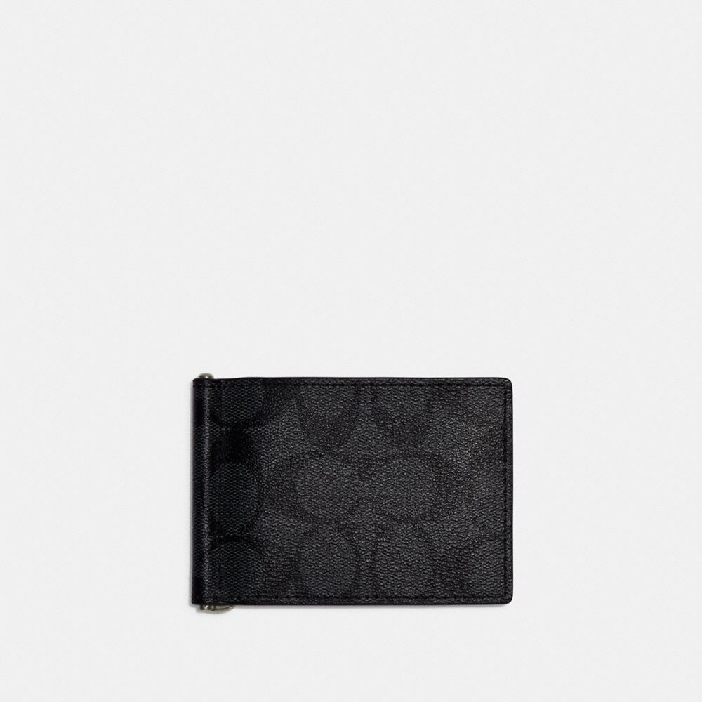 Coach card case  Mens black leather wallet, Leather card wallet