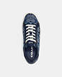 COACH®,CLIP LOW TOP SNEAKER IN SIGNATURE CHAMBRAY,Midnight Navy,Inside View,Top View