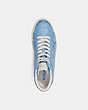 COACH®,CLIP HIGH TOP SNEAKER IN SIGNATURE CHAMBRAY,Cornflower,Inside View,Top View