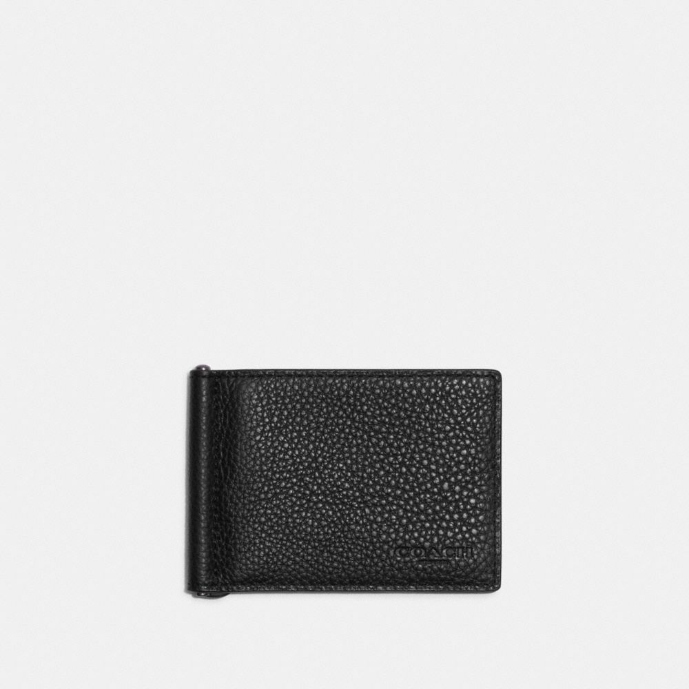 Coach leather money clip sale