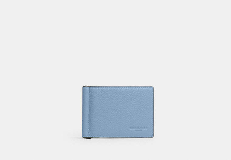 Coach Outlet Slim Money Clip Billfold Wallet In Blue