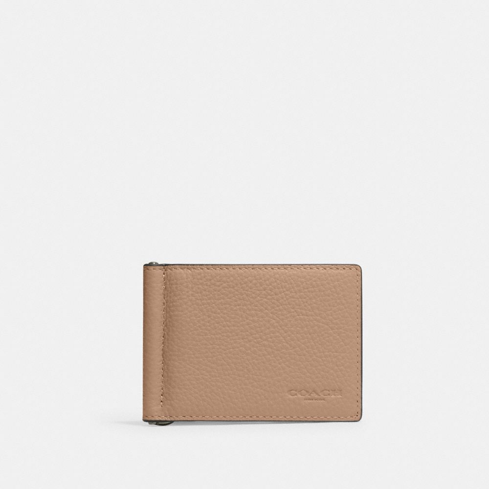 COACH®,Slim Money Clip Billfold Wallet,Leather,Bi Fold,Money Clip,Casual,,Front View