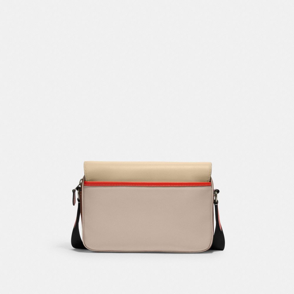 Coach Track Crossbody in Colorblock Signature Canvas with Coach Stamp