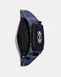 COACH®,TRACK BELT BAG WITH PLAID PRINT AND COACH STAMP,Medium,Gunmetal/Midnight Navy Multi,Inside View,Top View