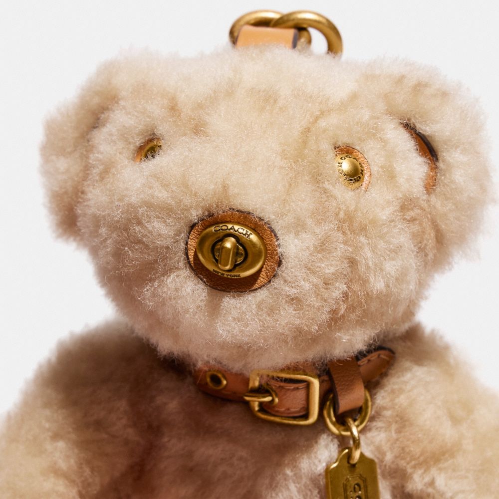 Coach bear bag charm sale