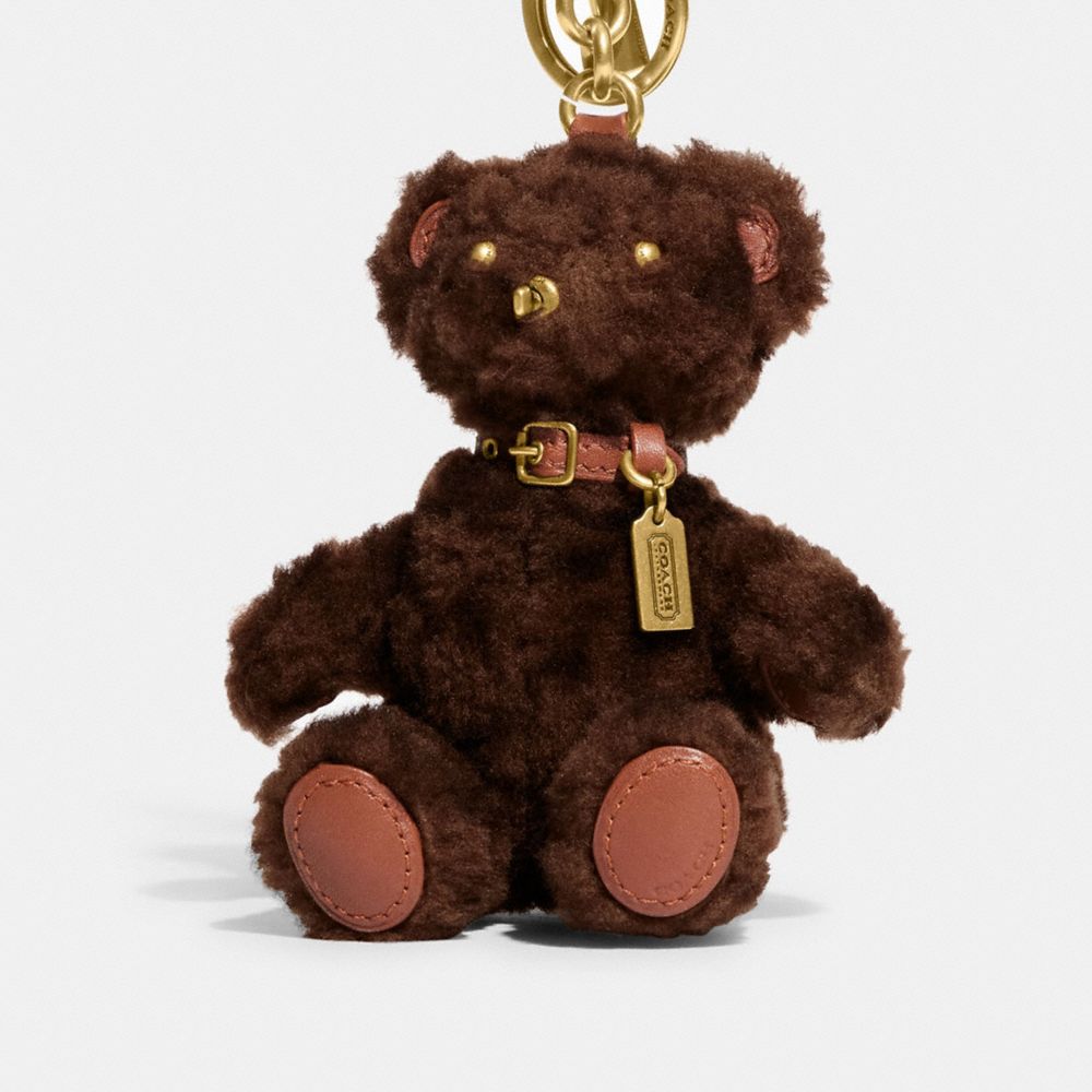 Bear Bag Charm In Signature Shearling