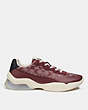 COACH®,CITYSOLE RUNNER IN SIGNATURE CHAMBRAY,Wine,Angle View