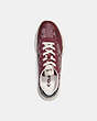 COACH®,RUNNER CITYSOLE EN CHAMBRAY SIGNATURE,Rouge vin,Inside View,Top View