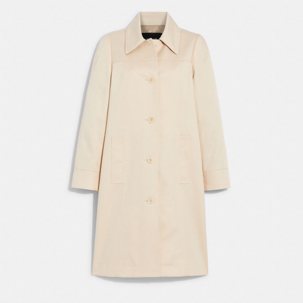 COACH®,A Line Trench Coat,,Front View