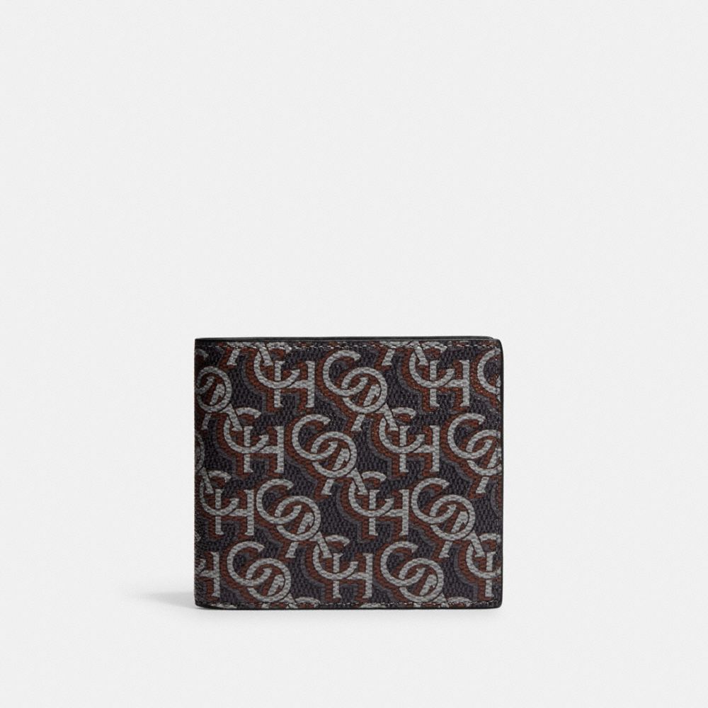 COACH®,コイン ウォレット・シグネチャー モノグラム プリント,ミニ財布(二つ折り&三つ折り),ﾌﾞﾗｯｸ