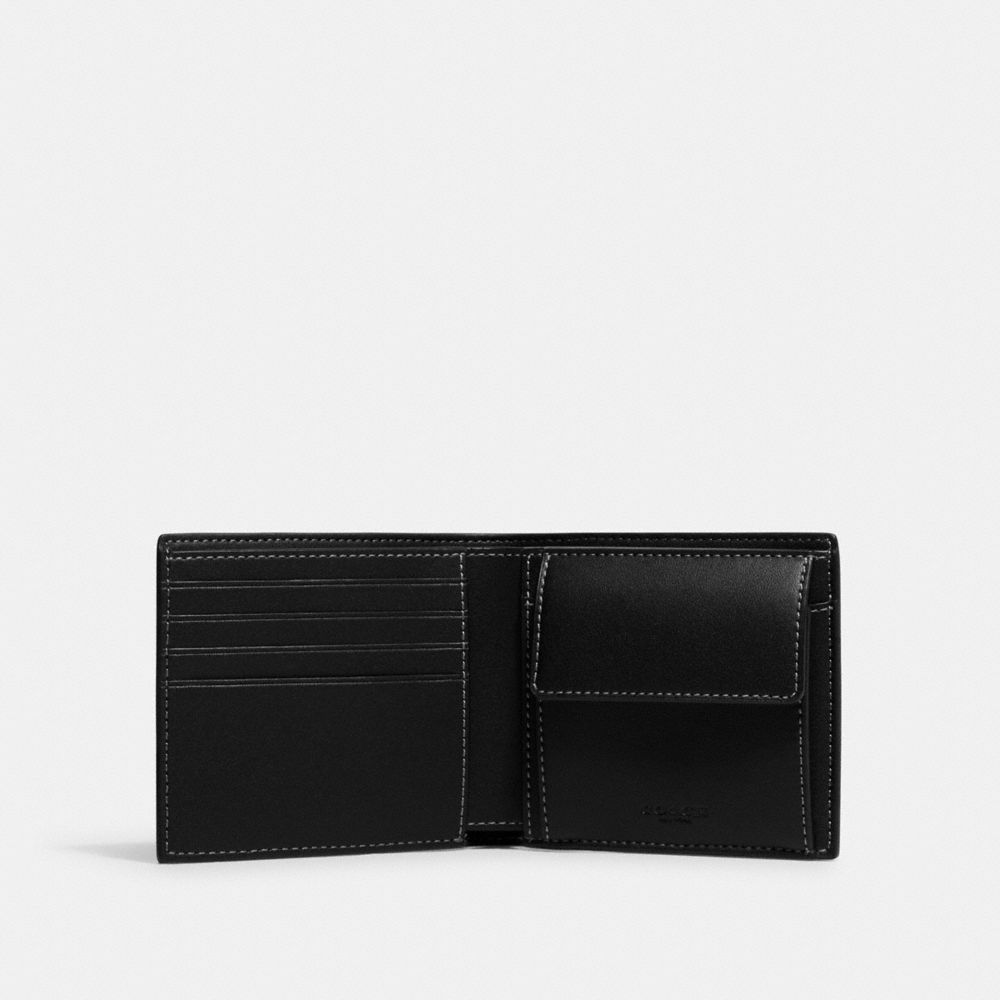 COACH®,コイン ウォレット・シグネチャー モノグラム プリント,ミニ財布(二つ折り&三つ折り),ﾌﾞﾗｯｸ