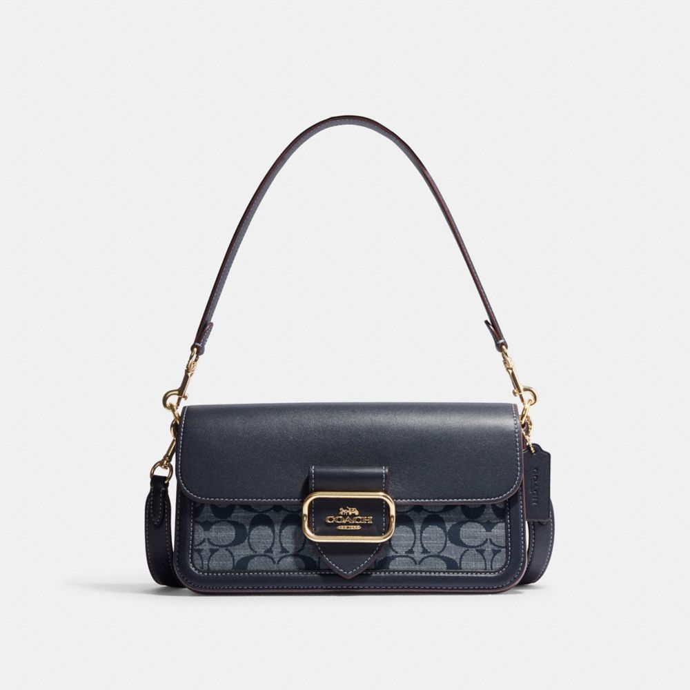 COACH®,Morgan Shoulder Bag In Signature Chambray,,Front View