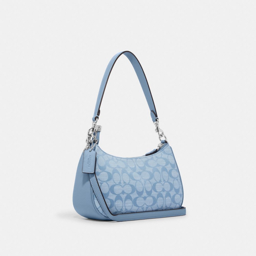 COACH®,Teri Shoulder Bag In Signature Chambray,,Angle View