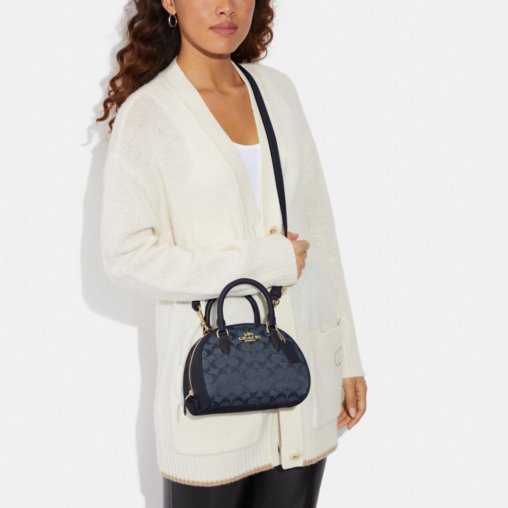 COACH®,Sydney Satchel In Signature Chambray,,Detail View