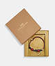 COACH®,BOXED SMALL PET COLLAR IN SIGNATURE CANVAS,pvc,Im/Brown Black/Red Apple,Front View