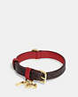 COACH®,BOXED SMALL PET COLLAR IN SIGNATURE CANVAS,pvc,Im/Brown Black/Red Apple,Inside View,Top View