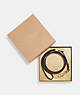 COACH®,BOXED SMALL PET LEASH IN SIGNATURE CANVAS,pvc,Gold/Light Khaki Chalk,Front View