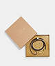 COACH®,BOXED LARGE PET LEASH IN SIGNATURE CANVAS,pvc,Gold/Light Khaki Chalk,Front View