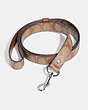 COACH®,BOXED LARGE PET LEASH IN SIGNATURE CANVAS,Silver/Khaki Saddle,Inside View,Top View