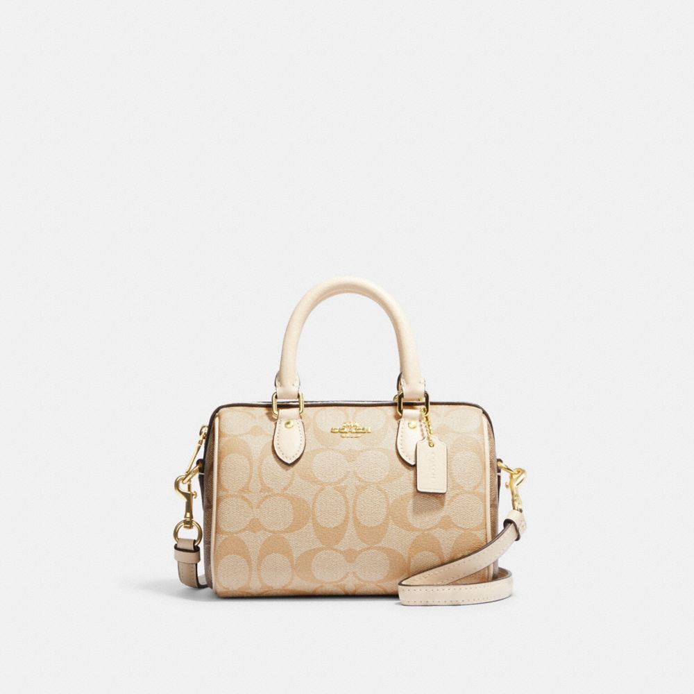 COACH®  Mini Rowan Satchel In Blocked Signature Canvas