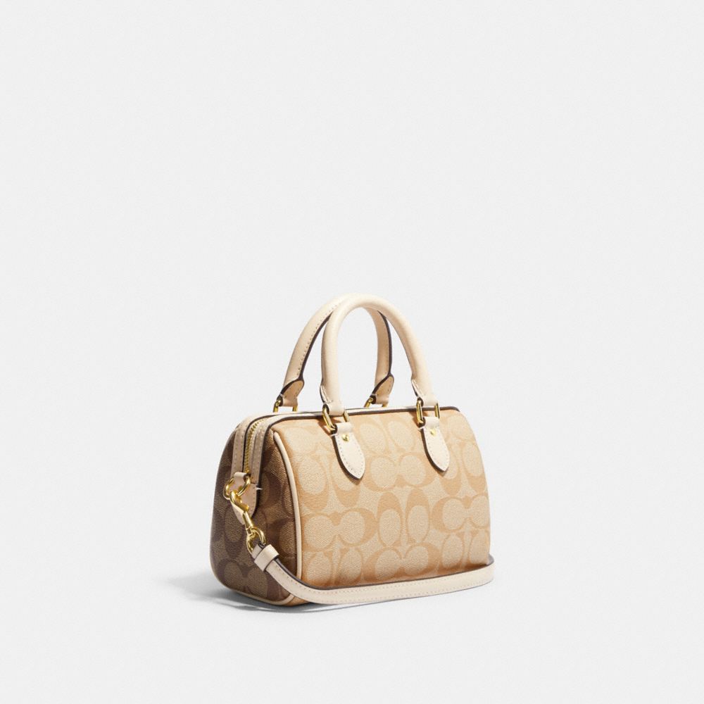 COACH®  Mini Rowan Satchel In Blocked Signature Canvas