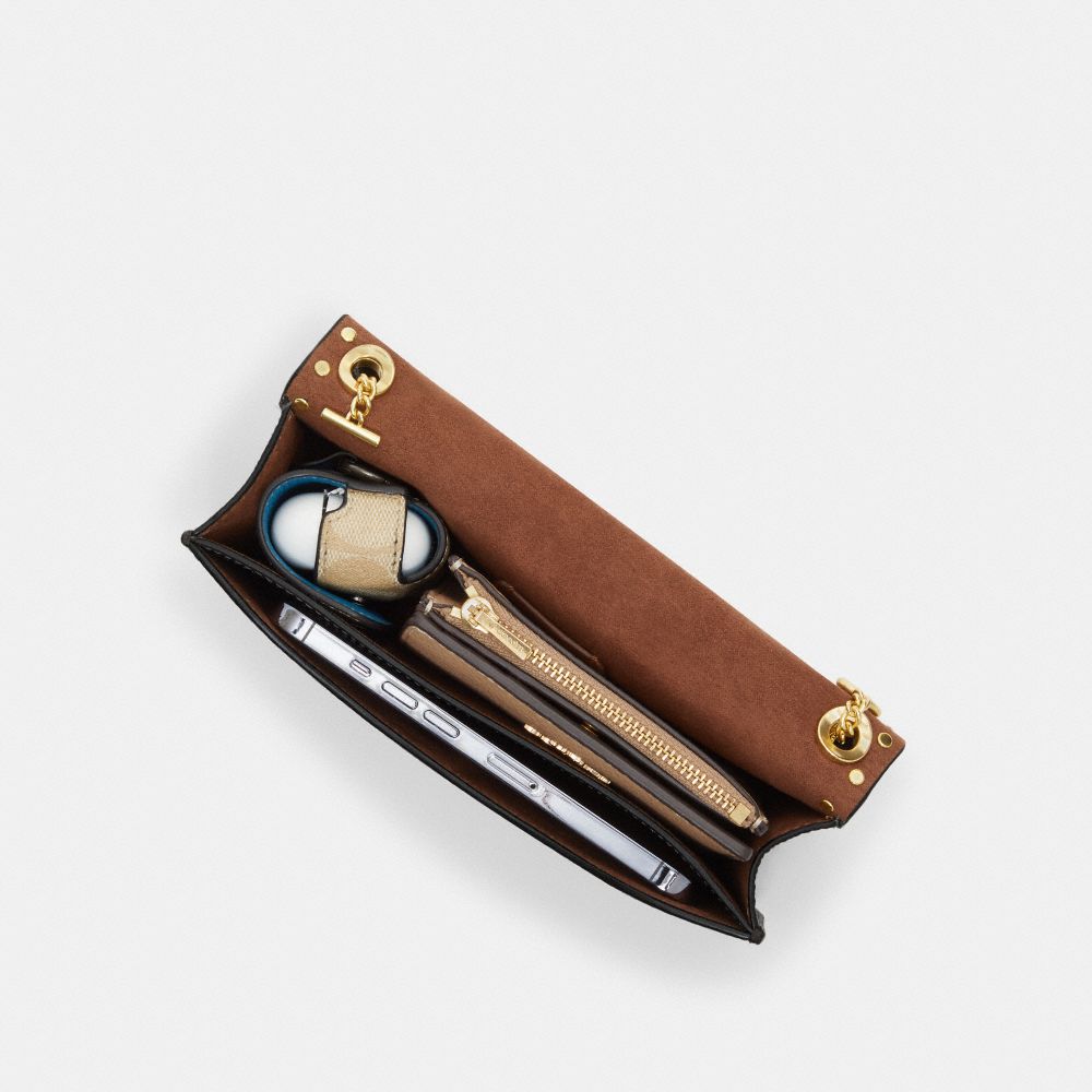 COACH®,Morgan Crossbody In Blocked Signature Canvas,,Inside View, Top View